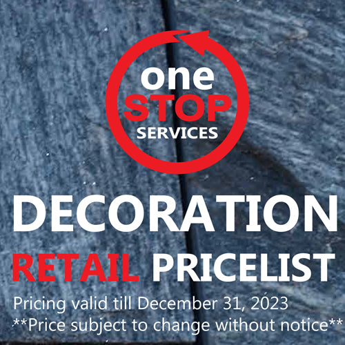 Decoration Price List